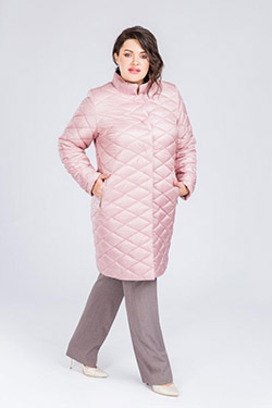 Стильное женское зимнее пальто большого размера СПБ