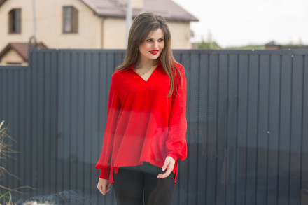 Блуза 18929 красный